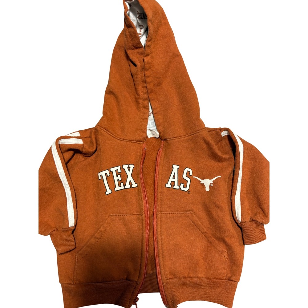 Third Street Texas Longhorns Burnt Orange Zip Up Hoodie 12M Infant